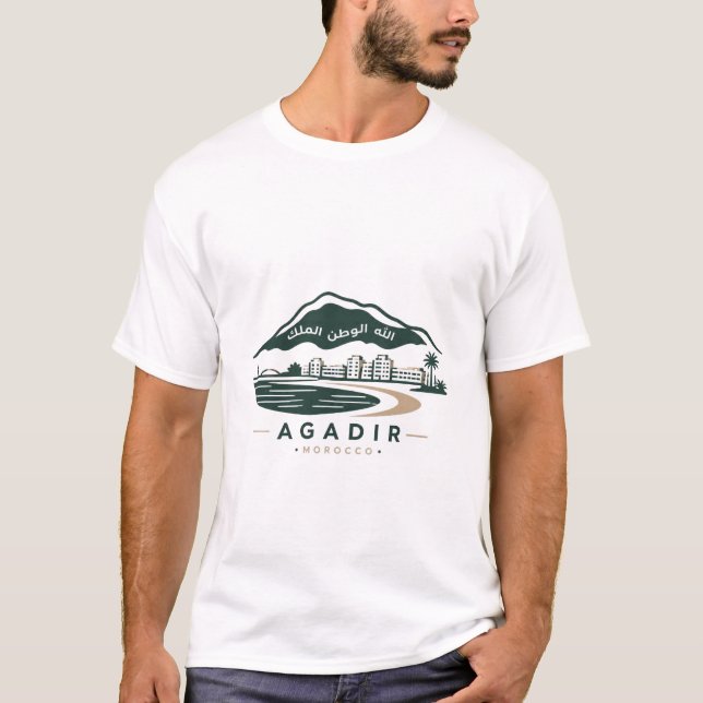 Camiseta Agadir Marrocos | Moda de Rua de Viagem (Frente)