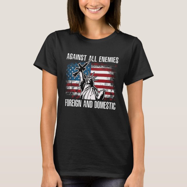 Camiseta Against All Enemies Foreign And Domestic (Frente)