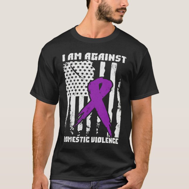 Camiseta Against Domestic Violence American Flag (Frente)