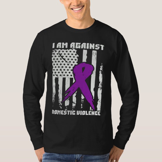 Camiseta Against Domestic Violence American Flag (Frente)