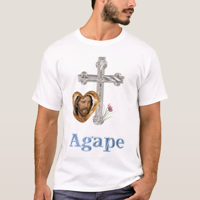 Camiseta Agape Love presentes cristãos (Frente)