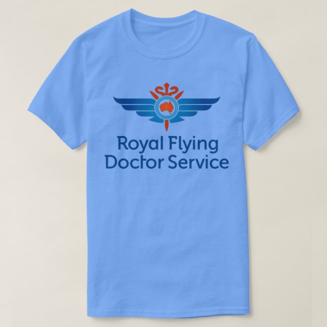 Camiseta Agarra-o no Design de Serviço Médico Voador Real R (Frente do Design)