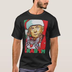 Camiseta Agarre-os GIF engraçado do Xmas do Tshirt do Natal