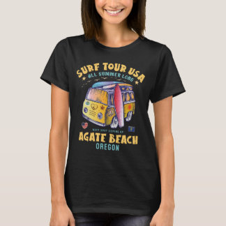 Camiseta Agate Beach Oregon Surf Tour pelos EUA