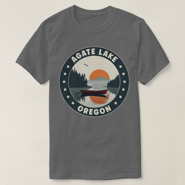 Camiseta Agate Lake Oregon Sunset (Frente do Design)