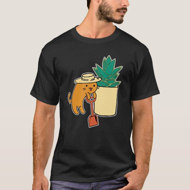 Camiseta Agave Succulent E Cat Gardener (Frente)