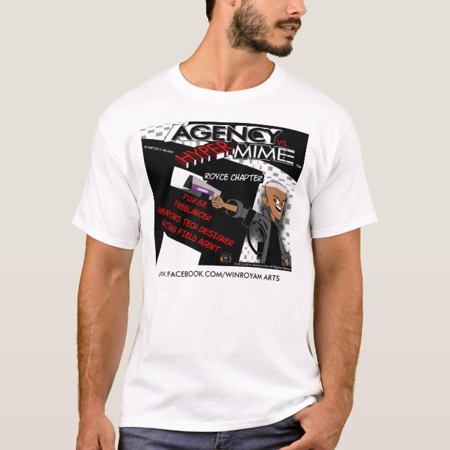 Camiseta Agência CONTRA a série cómica 3 do t-shirt híbrido (Frente)