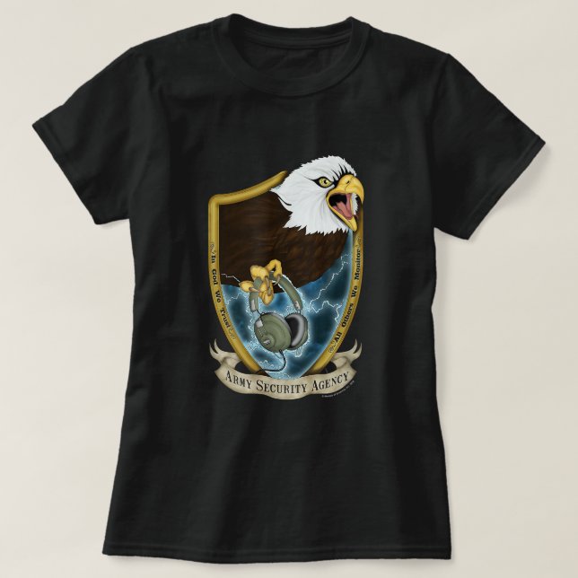 Camiseta Agência de Segurança do Exército do ASA (Frente do Design)
