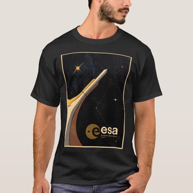 Camiseta Agência Espacial Europeia AEE Tributa T-Shirt Clás (Frente)