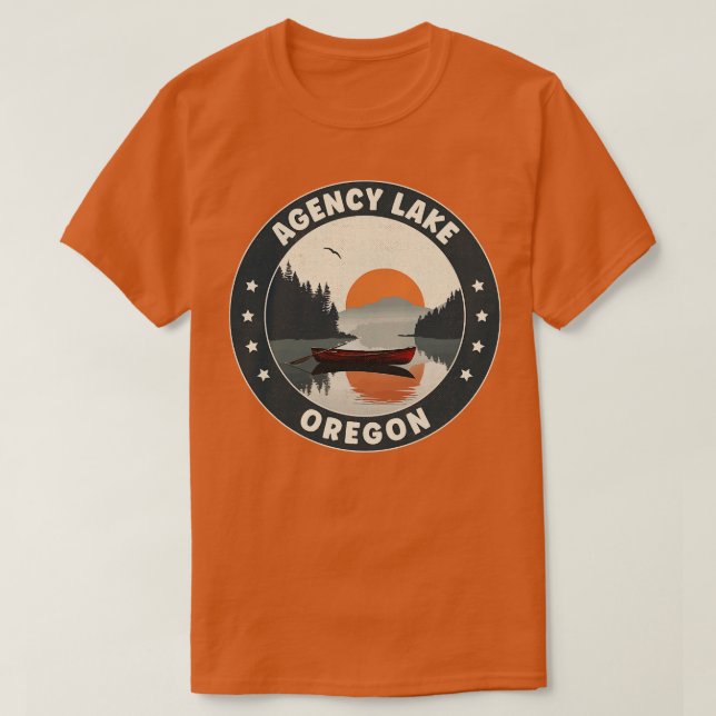 Camiseta Agency Lake Oregon Sunset (Frente do Design)