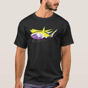 Camiseta Agendador Não Binário De Shark Lgbt Não Binário Su