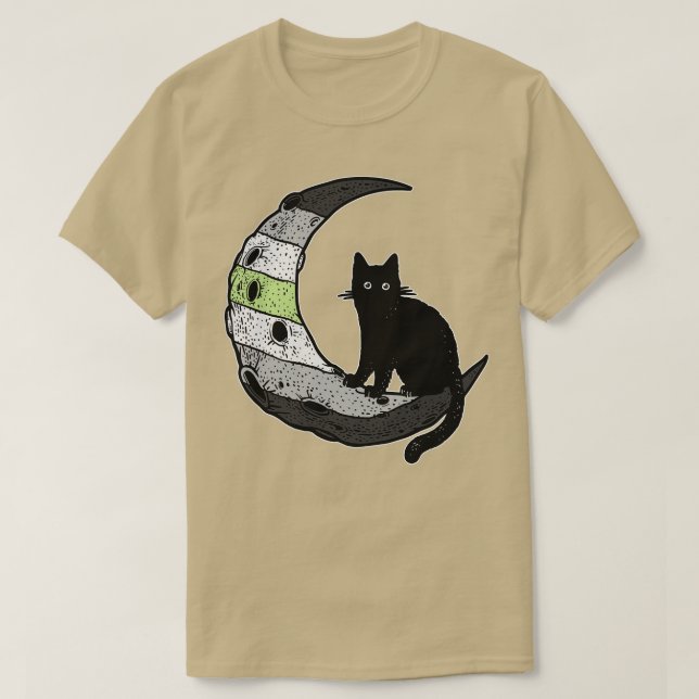 Camiseta Agender Cat Moon (Frente do Design)