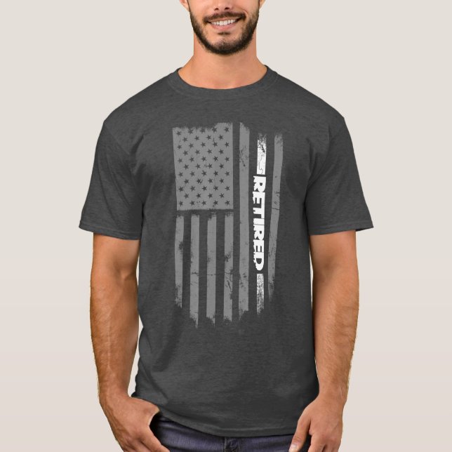 Camiseta Agente Correto aposentado Sinalizador América Thin (Frente)