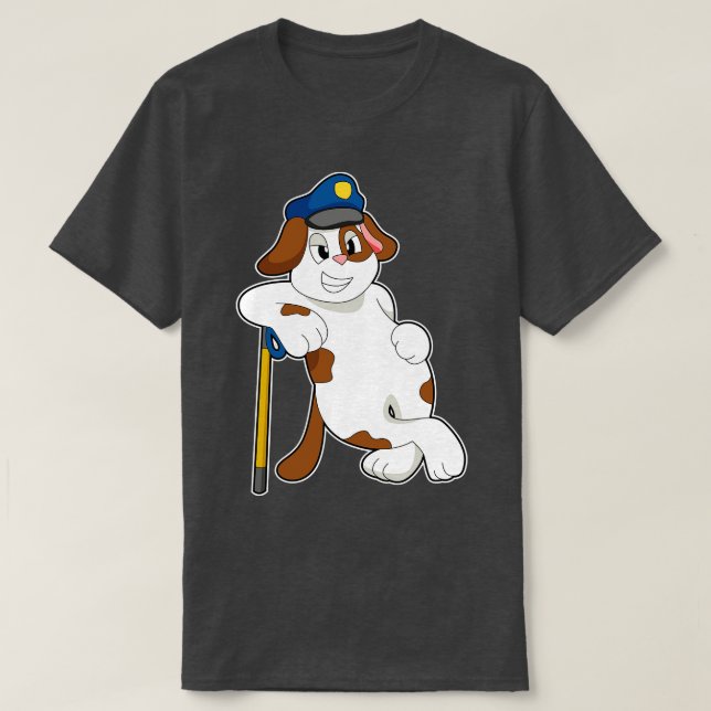 Camiseta Agente da Polícia de Cachorro (Frente do Design)