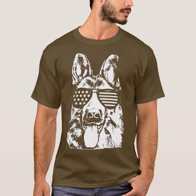 Camiseta Agente da Polícia de Cão German shepherd K9 (Frente)