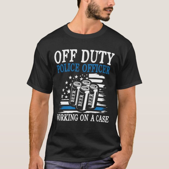 Camiseta Agente da Polícia de Descarga Trabalhando em um Ca (Frente)