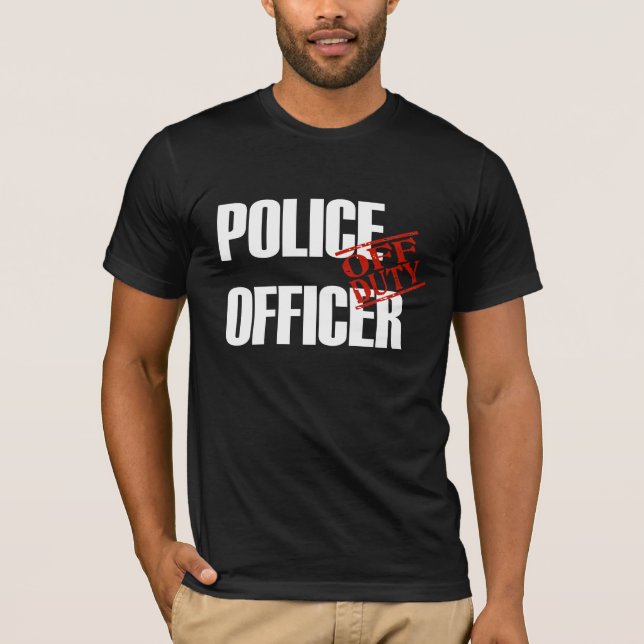 Camiseta Agente da polícia FORA DE SERVIÇO (Frente)