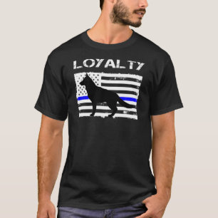 Camiseta Agente da Unidade K9 Polícia Cão Lealdade K-9 Ag
