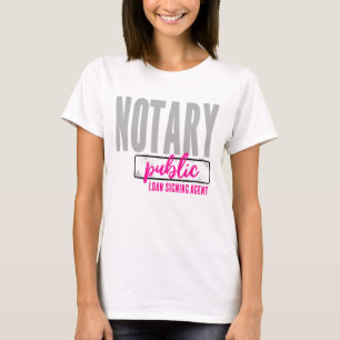 Camiseta Agente de Assinatura de Empréstimo Público Notário