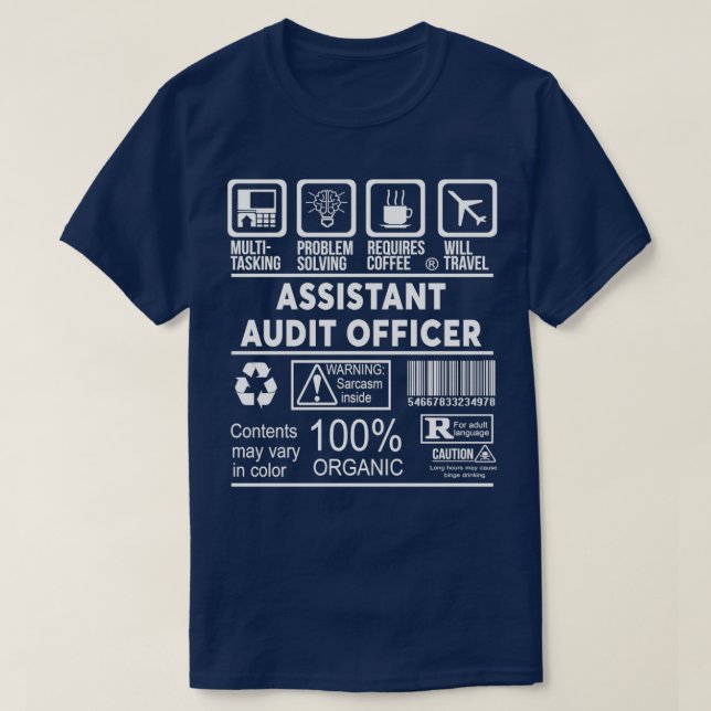 CAMISETA AGENTE DE AUDITORIA ASSISTENTE NICE DESIGN 2017 (Frente do Design)