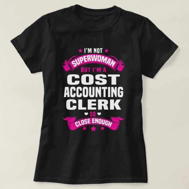 Camiseta Agente de Contabilidade de Custos (Frente do Design)