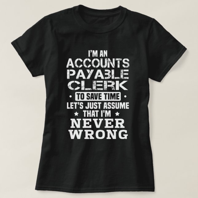 Camiseta Agente de Contas a Pagar (Frente do Design)