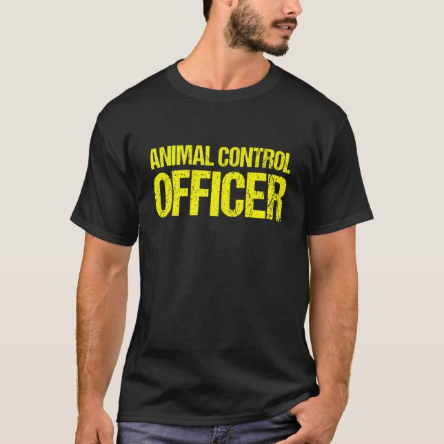 Camiseta Agente de Controle de Animais Costume de Halloween (Frente)