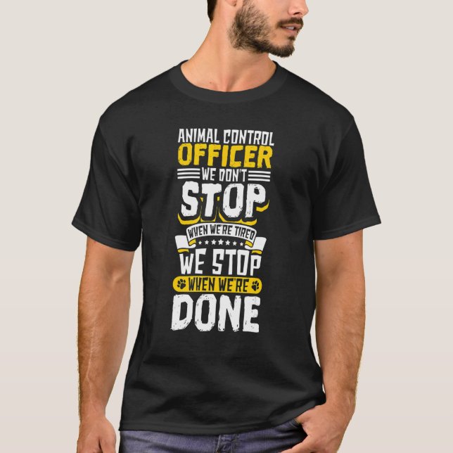 Camiseta Agente De Emergência De Cães E De Controlo Animal  (Frente)