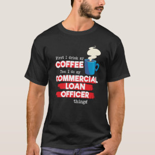 Camiseta Agente de Empréstimo Comercial e Apreciação do Caf