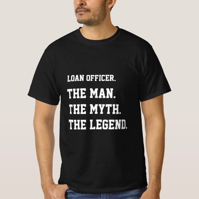 Camiseta Agente De Empréstimo O Homem O Mito A Legenda (Frente)