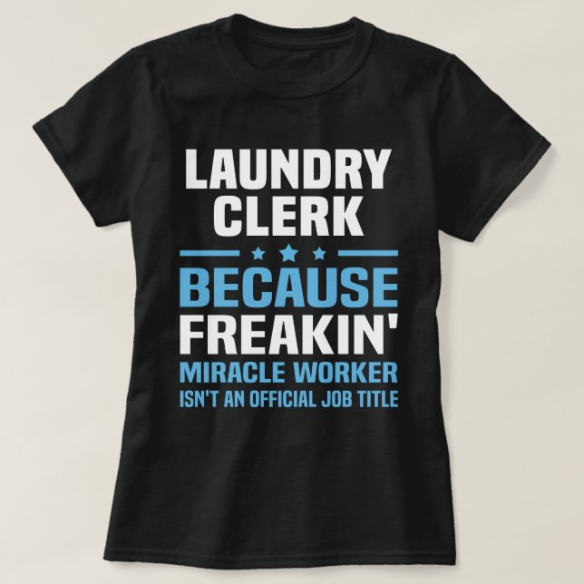 Camiseta Agente de lavandaria (Frente do Design)