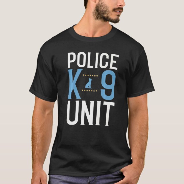 Camiseta Agente de Polícia K9 Unidade K9 1 (Frente)