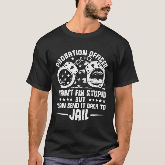 Camiseta Agente de Probação da Força de Prisão (Frente)
