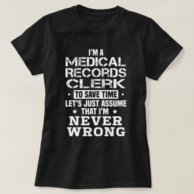 Camiseta Agente de Registros Médicos (Frente do Design)