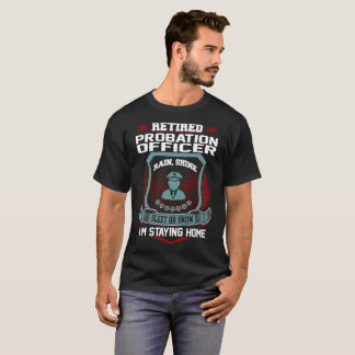 Camiseta Agente de saída precária aposentado que permanece