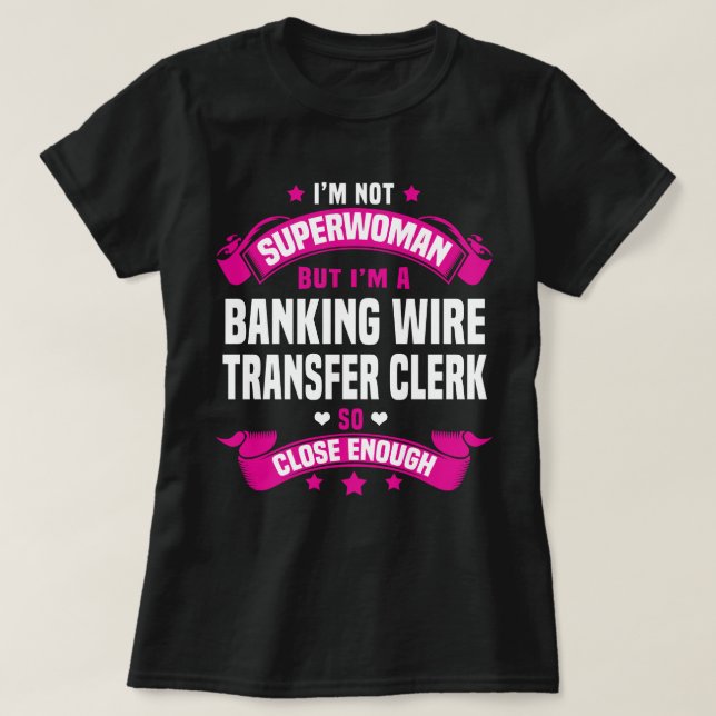 Camiseta Agente de Transferência de Fios Bancários (Frente do Design)
