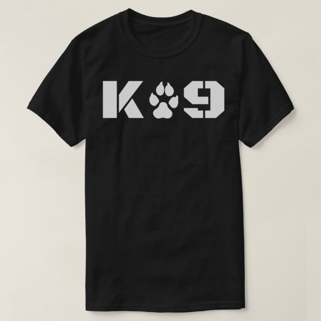 Camiseta Agente do K9 canine K9 Unidade de Tratamento de Ca (Frente do Design)