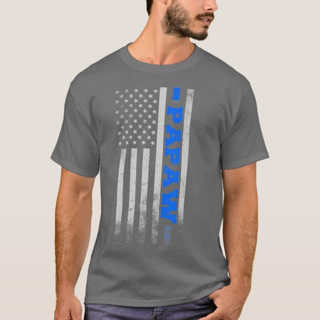 Camiseta Agente do K9 Design Papaw US Flag Gift (Frente)
