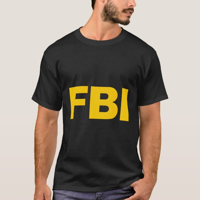Camiseta Agente Federal Oficial Fbi Blue Small (Frente)
