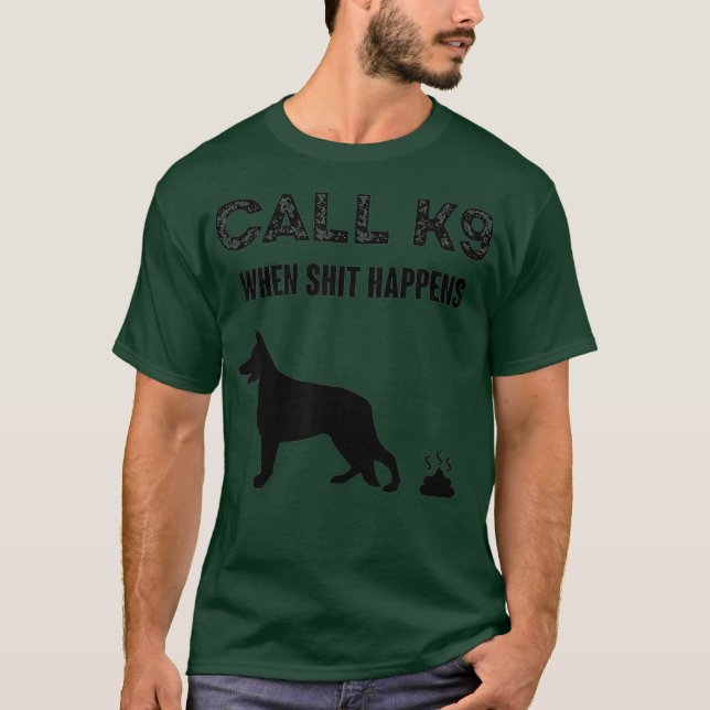 Camiseta Agente Militar de Trabalho da Polícia do K9 Manipu (Frente)
