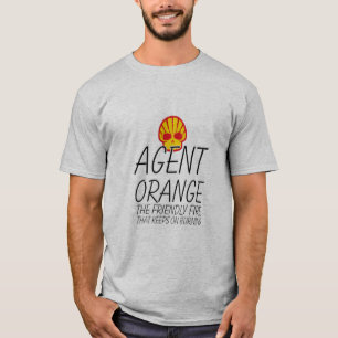 CAMISETA AGENTE ORANGE O FOGO AMIGO QUE MANTÉM EM BURNI