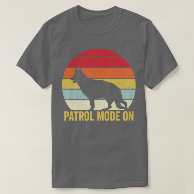 Camiseta Agente Policial K9 - Cão Policial - Modo de Patrul (Frente do Design)