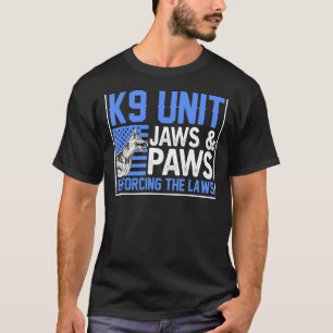 Camiseta Agente Policial K9, Tubarão E Peças Que Executam O