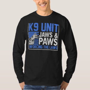 Camiseta Agente Policial K9, Tubarão E Peças Que Executam O