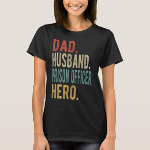 Camiseta Agente prisional Hero do marido Pai