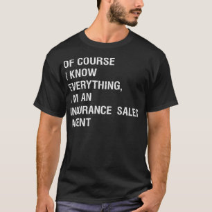 Camiseta Agente Sarcástico de Vendas de Seguros Funny Say P