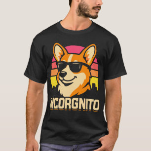 Camiseta Agente Secreto Corgi no Estilo Retroativo do Shade