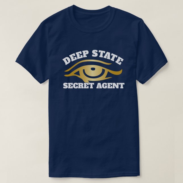 Camiseta "Agente secreto profundo engraçado de estado " (Frente do Design)