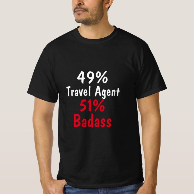 Camiseta Agente viagem Badass (Frente)