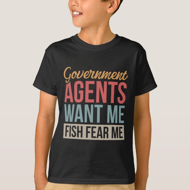 Camiseta Agentes governos Querem Que Eu Peixe Me Medo (Frente)